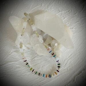 Halskette-Lemon-Quarz, Mondstein